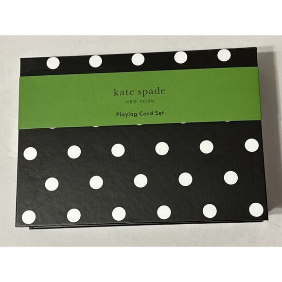 Kate Spade Cabana Dots Playing Card Set of 2, 54 Cards Per Set Brand New in Box - Picture 1 of 8